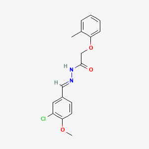 molecular formula C17H17ClN2O3 B3854892 N-[(E)-(3-chloro-4-methoxyphenyl)methylideneamino]-2-(2-methylphenoxy)acetamide 
