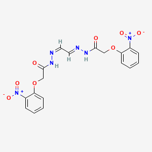 molecular formula C18H16N6O8 B3854915 2-(2-nitrophenoxy)-N'-[(1E,2Z)-2-{2-[(2-nitrophenoxy)acetyl]hydrazinylidene}ethylidene]acetohydrazide 