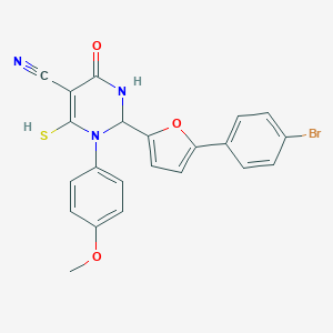 2-[5-(4-Bromophenyl)-2-furyl]-6-mercapto-1-(4-methoxyphenyl)-4-oxo-1,2,3,4-tetrahydro-5-pyrimidinecarbonitrile
