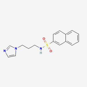 molecular formula C16H17N3O2S B3854945 N-(3-(1H-Imidazol-1-yl)propyl)naphthalene-2-sulfonamide 