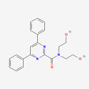 molecular formula C21H21N3O3 B3854959 N,N-bis(2-hydroxyethyl)-4,6-diphenylpyrimidine-2-carboxamide 