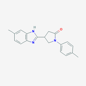 4-(5-methyl-1H-benzimidazol-2-yl)-1-(4-methylphenyl)-2-pyrrolidinone