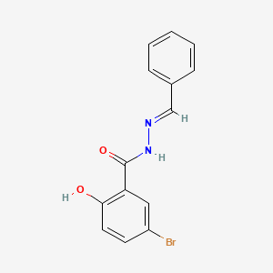 B3855117 N'-benzylidene-5-bromo-2-hydroxybenzohydrazide CAS No. 84657-61-4