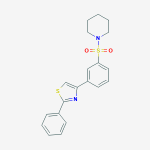 1-{[3-(2-Phenyl-1,3-thiazol-4-yl)phenyl]sulfonyl}piperidine
