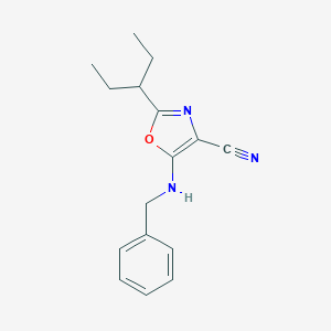 5-(Benzylamino)-2-(1-ethylpropyl)-1,3-oxazole-4-carbonitrile