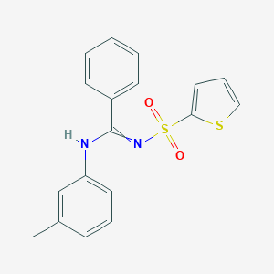 N-(3-methylphenyl)-N'-thiophen-2-ylsulfonylbenzenecarboximidamide