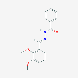 molecular formula C16H16N2O3 B3855242 N-[(E)-(2,3-dimethoxyphenyl)methylideneamino]benzamide 