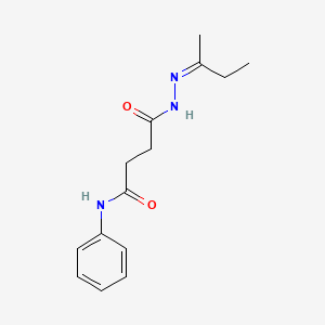 molecular formula C14H19N3O2 B3855252 N'-[(Z)-butan-2-ylideneamino]-N-phenylbutanediamide 