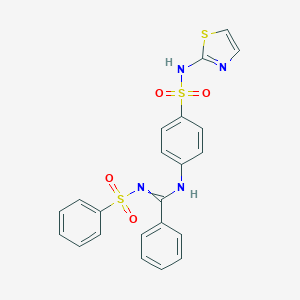 N'-(benzenesulfonyl)-N-[4-(1,3-thiazol-2-ylsulfamoyl)phenyl]benzenecarboximidamide