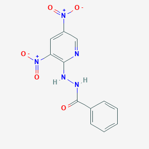 molecular formula C12H9N5O5 B3855270 N'-(3,5-dinitropyridin-2-yl)benzohydrazide 