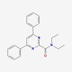molecular formula C21H21N3O B3855291 N,N-diethyl-4,6-diphenylpyrimidine-2-carboxamide 