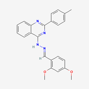 molecular formula C24H22N4O2 B3855346 N-[(E)-(2,4-dimethoxyphenyl)methylideneamino]-2-(4-methylphenyl)quinazolin-4-amine 