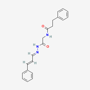 molecular formula C20H21N3O2 B3855353 N-[2-oxo-2-[(2E)-2-[(E)-3-phenylprop-2-enylidene]hydrazinyl]ethyl]-3-phenylpropanamide 
