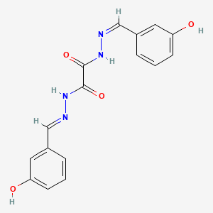 molecular formula C16H14N4O4 B3855370 N-[(E)-(3-hydroxyphenyl)methylideneamino]-N'-[(Z)-(3-hydroxyphenyl)methylideneamino]oxamide 