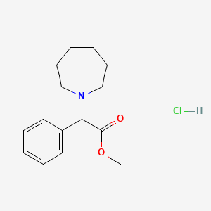 molecular formula C15H22ClNO2 B3855409 Methyl 2-(azepan-1-yl)-2-phenylacetate;hydrochloride 