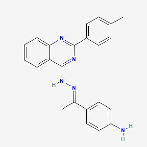 molecular formula C23H21N5 B3855475 N-[(E)-1-(4-aminophenyl)ethylideneamino]-2-(4-methylphenyl)quinazolin-4-amine 