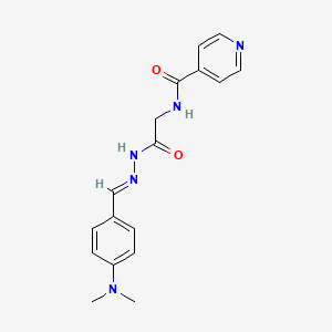 molecular formula C17H19N5O2 B3855486 N-({N'-[(E)-[4-(DIMETHYLAMINO)PHENYL]METHYLIDENE]HYDRAZINECARBONYL}METHYL)PYRIDINE-4-CARBOXAMIDE 