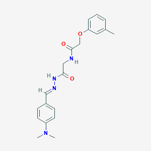 molecular formula C20H24N4O3 B3855531 N-(2-{2-[4-(dimethylamino)benzylidene]hydrazino}-2-oxoethyl)-2-(3-methylphenoxy)acetamide 