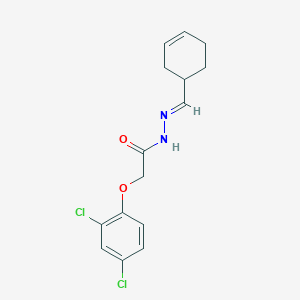 molecular formula C15H16Cl2N2O2 B3855567 N-[(E)-cyclohex-3-en-1-ylmethylideneamino]-2-(2,4-dichlorophenoxy)acetamide 