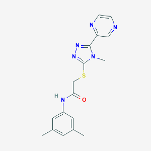 N-(3,5-dimethylphenyl)-2-{[4-methyl-5-(pyrazin-2-yl)-4H-1,2,4-triazol-3-yl]sulfanyl}acetamide