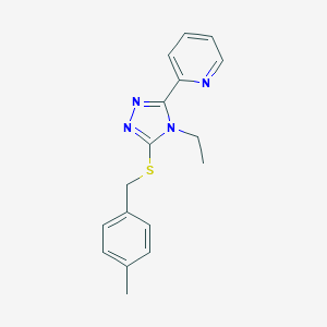 2-{4-ethyl-5-[(4-methylbenzyl)sulfanyl]-4H-1,2,4-triazol-3-yl}pyridine