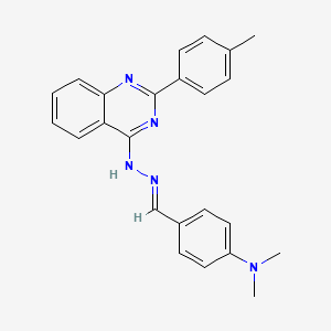 molecular formula C24H23N5 B3855686 N-[(E)-[4-(dimethylamino)phenyl]methylideneamino]-2-(4-methylphenyl)quinazolin-4-amine 