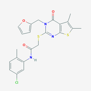 N-(5-chloro-2-methylphenyl)-2-{[3-(2-furylmethyl)-5,6-dimethyl-4-oxo-3,4-dihydrothieno[2,3-d]pyrimidin-2-yl]sulfanyl}acetamide