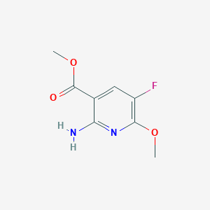 molecular formula C8H9FN2O3 B038557 3-Pyridinecarboxylicacid,2-amino-5-fluoro-6-methoxy-,methylester(9CI) CAS No. 111374-71-1