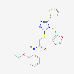 N-(2-ethoxyphenyl)-2-[[4-(furan-2-ylmethyl)-5-thiophen-2-yl-1,2,4-triazol-3-yl]sulfanyl]acetamide