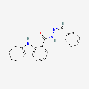 molecular formula C20H19N3O B3855754 N-[(Z)-benzylideneamino]-6,7,8,9-tetrahydro-5H-carbazole-1-carboxamide 