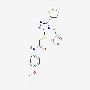 N-(4-ethoxyphenyl)-2-[[4-(furan-2-ylmethyl)-5-thiophen-2-yl-1,2,4-triazol-3-yl]sulfanyl]acetamide