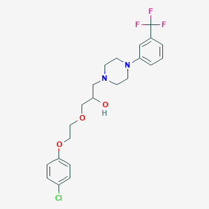 molecular formula C22H26ClF3N2O3 B385583 1-[2-(4-Chlorophenoxy)ethoxy]-3-{4-[3-(trifluoromethyl)phenyl]-1-piperazinyl}-2-propanol 