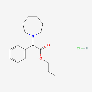 molecular formula C17H26ClNO2 B3855879 Propyl 2-(azepan-1-yl)-2-phenylacetate;hydrochloride 