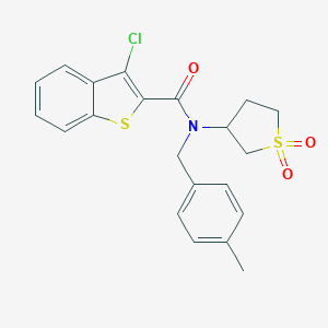 B385594 3-chloro-N-(1,1-dioxidotetrahydro-3-thienyl)-N-(4-methylbenzyl)-1-benzothiophene-2-carboxamide CAS No. 720669-57-8