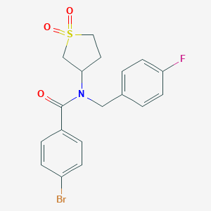 B385597 4-bromo-N-(1,1-dioxidotetrahydro-3-thienyl)-N-(4-fluorobenzyl)benzamide CAS No. 720669-74-9