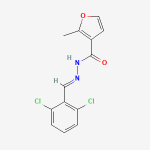 molecular formula C13H10Cl2N2O2 B3856010 N'-[(E)-(2,6-dichlorophenyl)methylidene]-2-methylfuran-3-carbohydrazide 