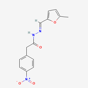molecular formula C14H13N3O4 B3856020 N'-[(E)-(5-methylfuran-2-yl)methylidene]-2-(4-nitrophenyl)acetohydrazide 