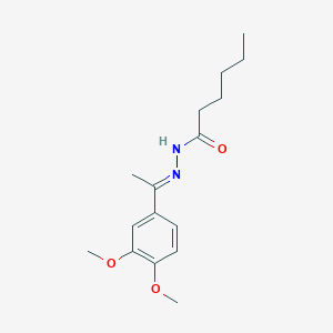 molecular formula C16H24N2O3 B3856045 N-[(E)-1-(3,4-dimethoxyphenyl)ethylideneamino]hexanamide 