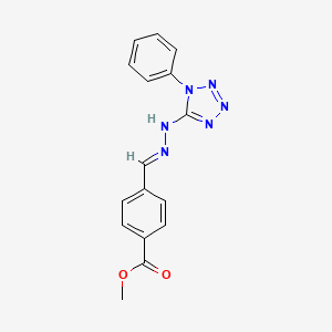molecular formula C16H14N6O2 B3856072 methyl 4-[(E)-[(1-phenyltetrazol-5-yl)hydrazinylidene]methyl]benzoate 