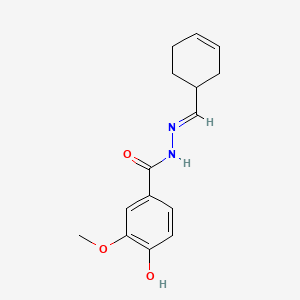 molecular formula C15H18N2O3 B3856078 N-[(E)-cyclohex-3-en-1-ylmethylideneamino]-4-hydroxy-3-methoxybenzamide 