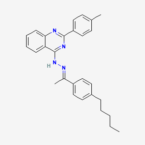 molecular formula C28H30N4 B3856198 2-(4-methylphenyl)-N-[(E)-1-(4-pentylphenyl)ethylideneamino]quinazolin-4-amine 