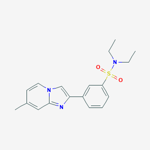 molecular formula C18H21N3O2S B385620 N,N-diethyl-3-(7-methylimidazo[1,2-a]pyridin-2-yl)benzenesulfonamide CAS No. 720671-15-8