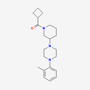 molecular formula C21H31N3O B3856203 Cyclobutyl-[3-[4-(2-methylphenyl)piperazin-1-yl]piperidin-1-yl]methanone 