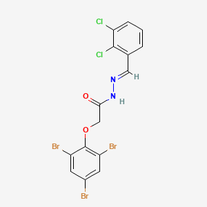molecular formula C15H9Br3Cl2N2O2 B3856273 N'-[(E)-(2,3-dichlorophenyl)methylidene]-2-(2,4,6-tribromophenoxy)acetohydrazide 