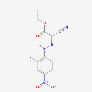 molecular formula C12H12N4O4 B3856327 ethyl (2Z)-2-cyano-2-[(2-methyl-4-nitrophenyl)hydrazinylidene]acetate 