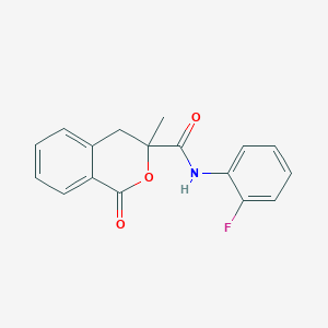 molecular formula C17H14FNO3 B385633 N-(2-fluorophenyl)-3-methyl-1-oxo-3,4-dihydro-1H-isochromene-3-carboxamide CAS No. 720671-66-9