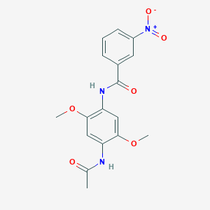 molecular formula C17H17N3O6 B3856349 N-(4-acetamido-2,5-dimethoxyphenyl)-3-nitrobenzamide 