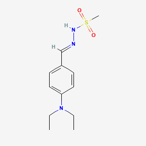 molecular formula C12H19N3O2S B3856381 N-[(E)-[4-(diethylamino)phenyl]methylideneamino]methanesulfonamide 