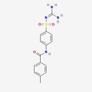 molecular formula C15H16N4O3S B3856382 N-[4-(diaminomethylideneamino)sulfonylphenyl]-4-methylbenzamide 