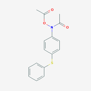 molecular formula C16H15NO3S B038564 Acetamide, N-(acetyloxy)-N-(4-(phenylthio)phenyl)- CAS No. 116505-02-3